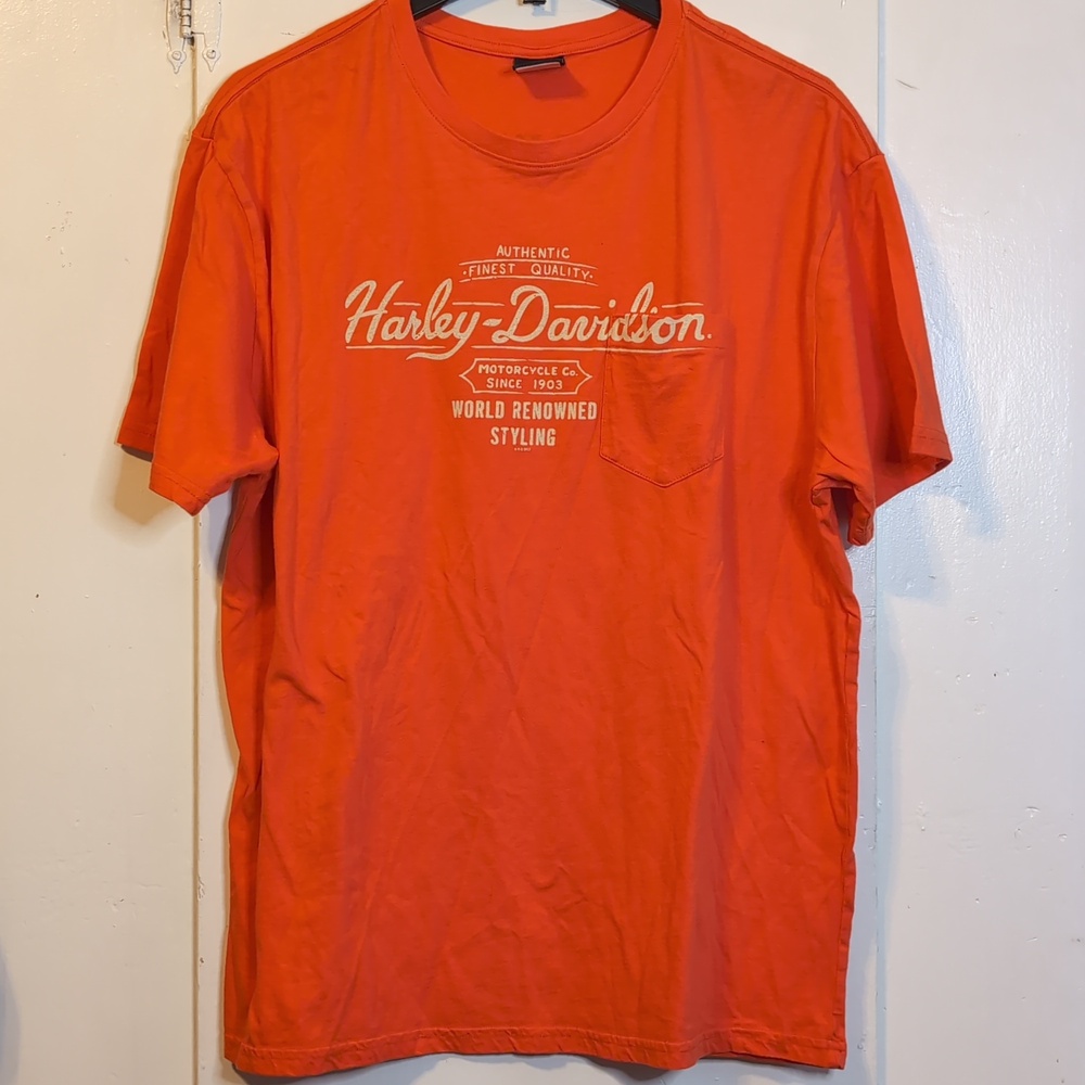 Harley Davidson Ohio logo pocket tee mens XXL
